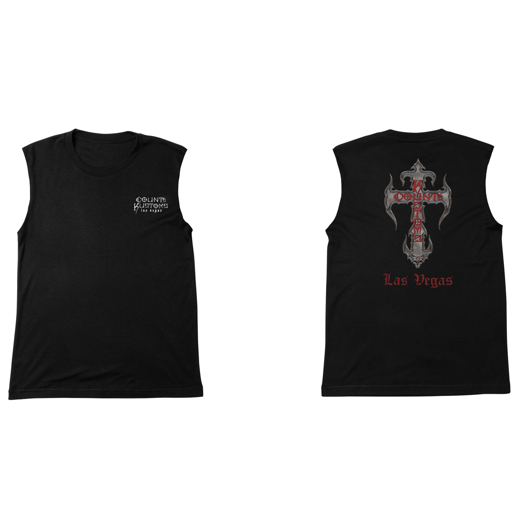 Count's Kustoms Road Warrior Classic KROSS Sleeveless Unisex T-Shirt - Image 3