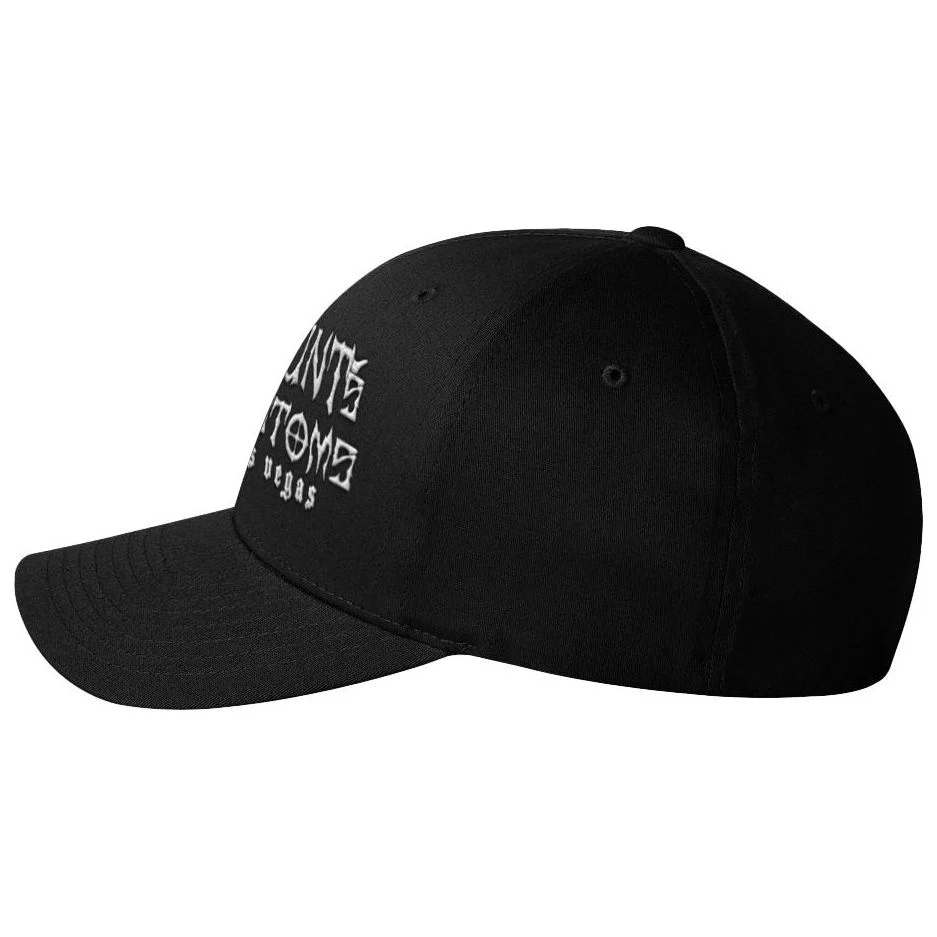 Count's Kustoms Unisex Black Embroidered Logo Flex Fit Curved Bill Hat - Image 4