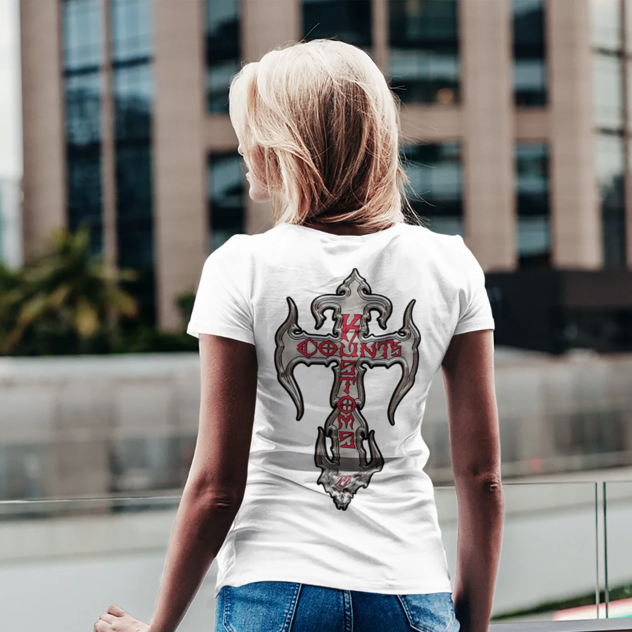 Count's Kustoms KROSS Women's Airlume SlimFit Triblend T-Shirt - Image 4