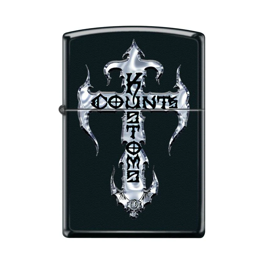 New Count's Kustoms Matte Black Zippo Lighter