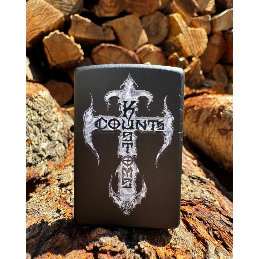 New Count's Kustoms Matte Black Zippo Lighter - Image 3