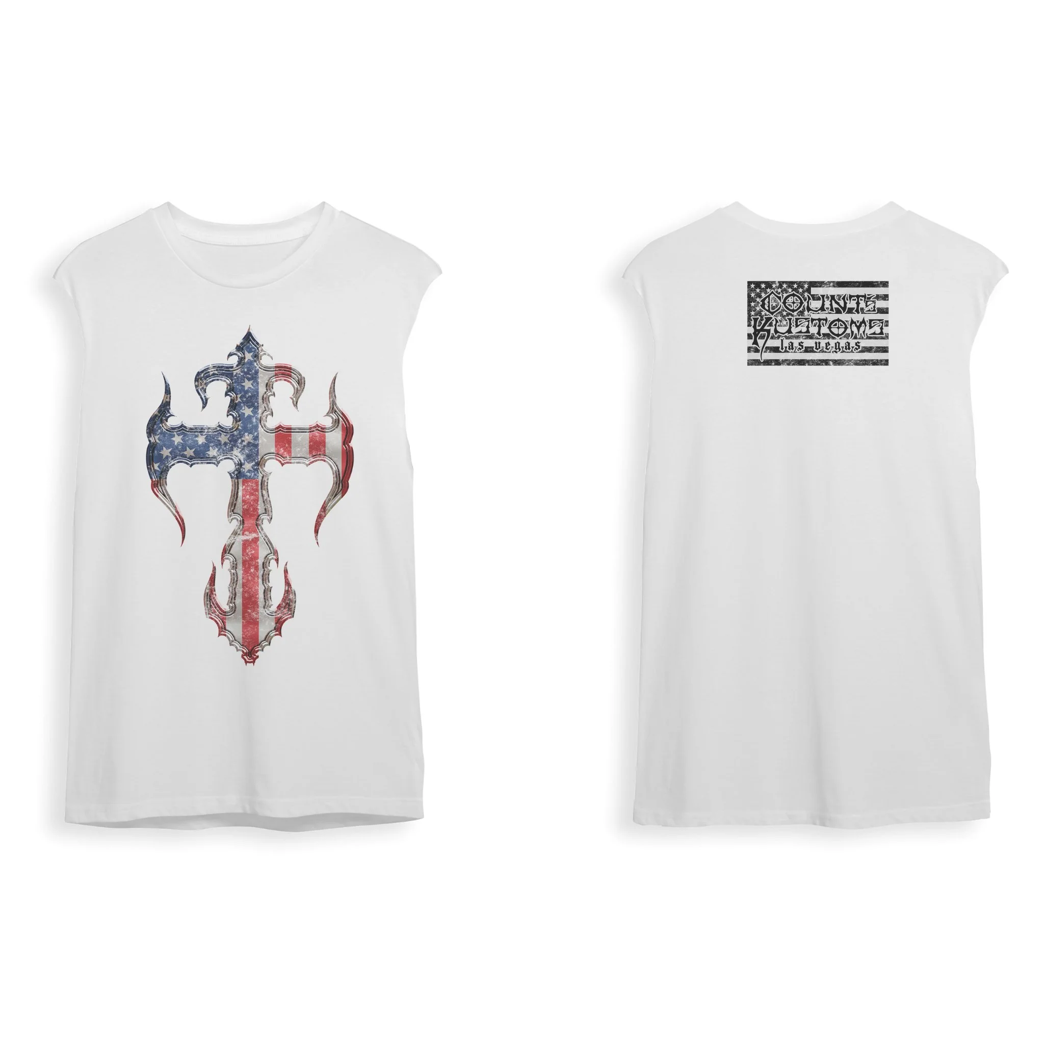 Count's Kustoms PATRIOT Sleeveless T-Shirt - Image 6