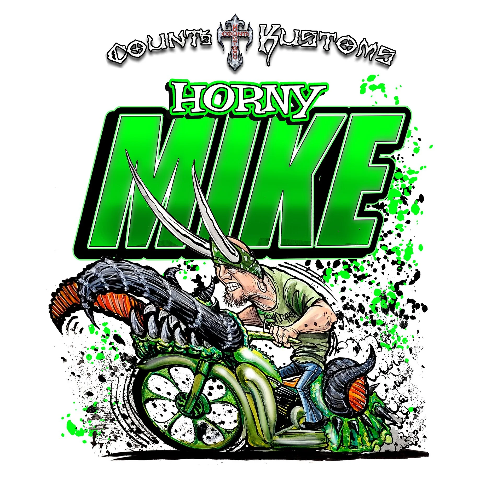 Count's Kustoms Horny Mike Cast Tee - Image 4